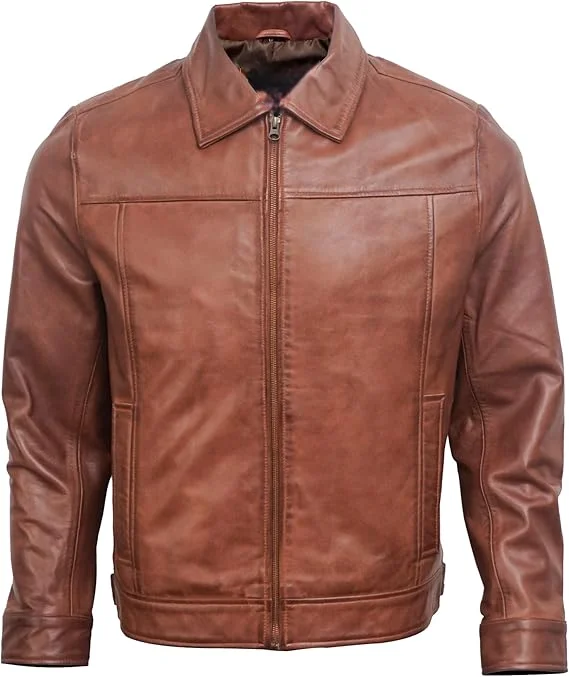 Mens Leather Jacket - Real Lambskin Motorcycle Leather Jackets For Men